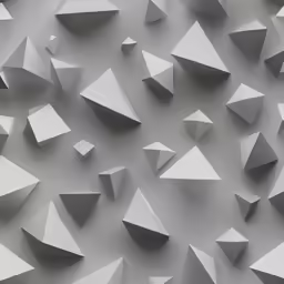 a lot of different gray and white shapes