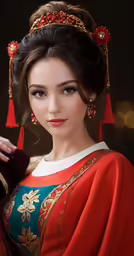 a woman dressed in traditional chinese dress