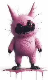 an odd creature with a weird eye and a beard