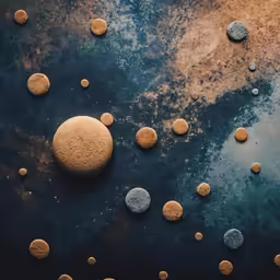 several pebbles and rocks arranged near each other