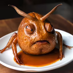 a piece of food that has been shaped to look like a crab