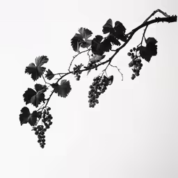 a branch with fruit on it and leaves growing on it