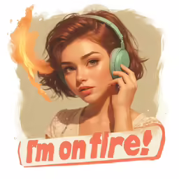 the woman is listening to music on her headphones