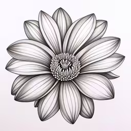 a beautiful drawing of a white flower