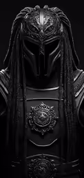 the man with dreadlocks is in a black suit