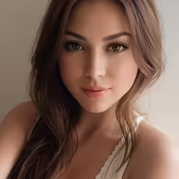 a pretty young lady with brown hair posing for a photo