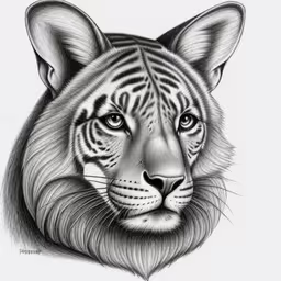 a white tiger head is shown in a realistic manner,an illustration of a tiger