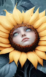 a girl in a sunflower photograph by eric lier