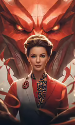 the character for the movie star wars, and the queen in red