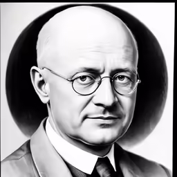 a man wearing glasses and a suit with a hat on top