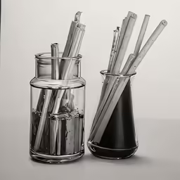 some black and white photo of some silver spoons