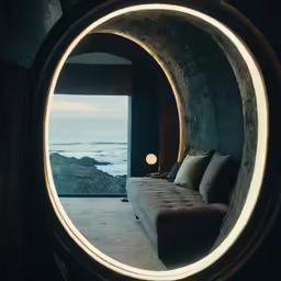 the light from inside a circular light is on