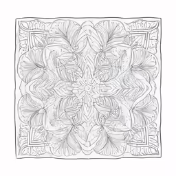 a black and white illustration of a flower