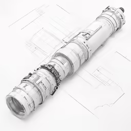 a model of the saturn rocket is shown on a white background