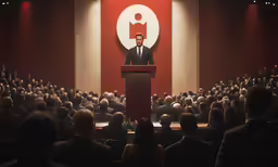 an image of a person in front of a speaker