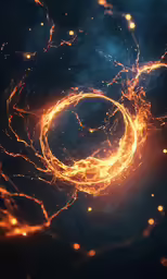 a bright ring in the center of some glowing objects