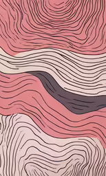 the red and black artwork is made with lines and shapes