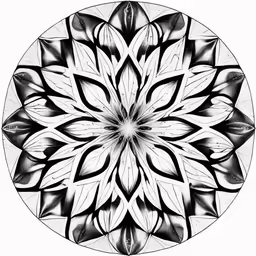 a drawing of an abstract flower