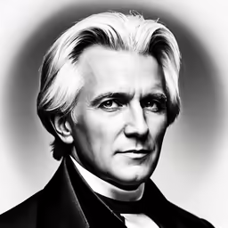 a man with blond hair wearing a suit