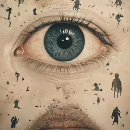 the face of a person with an interesting pattern on it
