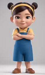 the animated characters are posing for a studio shot