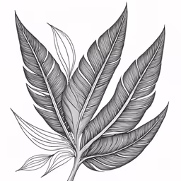 an illustration of a leaf that looks like it is in a drawing