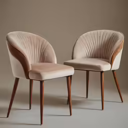 an image of two modern chairs on the floor