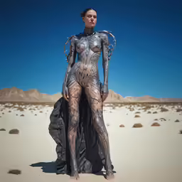 a very pretty lady dressed in a robot suit