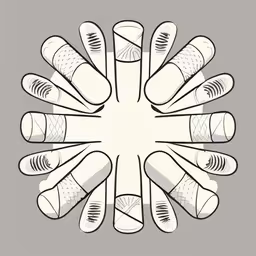 an artistic view of the front and back of the hands, from above