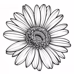 the detailed image of a sunflower with a flower center,a sunflower in a black and white photo,the head and shoulders of a flower drawn in black ink,a black and white photo of an artistic flower,an outline of a flower drawn in black and white