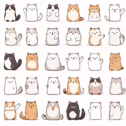 cats that are different and all different colors