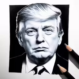 the drawing of donald, one of several politicians