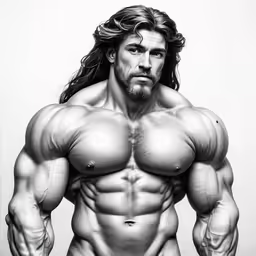 the bodybuilding model poses for a photo