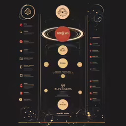 a poster with different types and colors on it