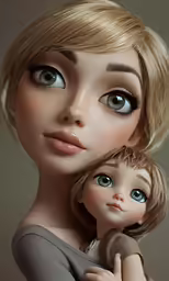 an image of a couple of dolls