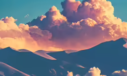 this is a photo of clouds and mountains taken by someone in the air