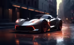 a very nice looking car in the city