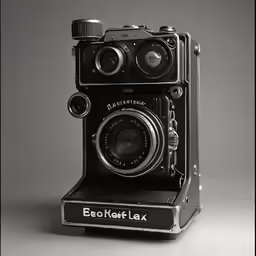 an old fashioned camera sitting on top of a desk