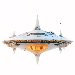 an art piece with several different types of architecture and objects inside