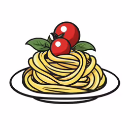 a plate of spaghetti with tomatoes on top