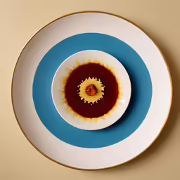 this is an overhead view of a dinner plate