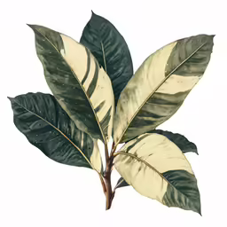 a large plant with leaves and green stems