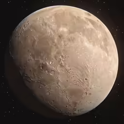 a close up view of the moon in the night sky