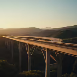a very long highway with lots of traffic on it