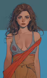 an illustration of a female with a swimsuit on