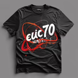 an illustration with red and black swirls on it