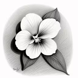 a pencil drawing of two flowers,an artistic pencil drawing of a flower