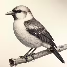 the bird is sitting on the branch outside