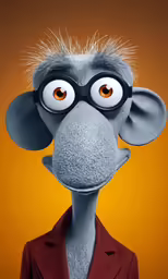 the simpsons movie characters with big eyes and glasses