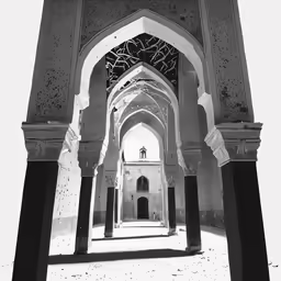 an ornate entrance into a large building